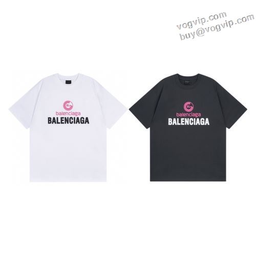 圧倒的な高級感 ブランドスーパーコピー バレンシアガ BALENCIAGA 半袖Tシャツ 2024春夏季超人気 2色可選 カッコいい印象を付ける