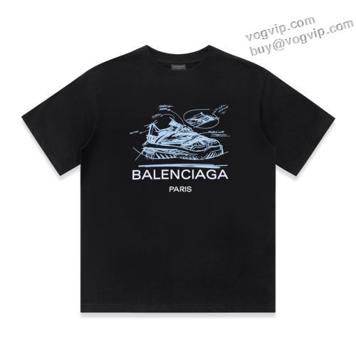 プレゼントに ブランドコピー 2024新作登場 バレンシアガ BALENCIAGA 半袖Tシャツ 2色可選 暖かみのある肌触り
