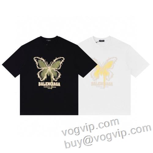 お買得 2024最新入荷 半袖Tシャツ バレンシアガ BALENCIAGAスーパーコピー 2色可選 収縮性のある
