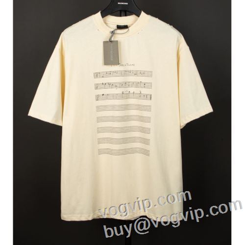 お洒落自在 バレンシアガ BALENCIAGA 半袖Tシャツ カジュアル シンプル コットン 綿 夏服 コピー ブランド 2024お買い得人気セール