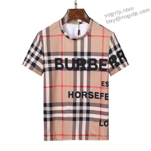 魅力ファッション BURBERRYコピー ブランド 2024年モデル入荷 バーバリー 収縮性のある 半袖Tシャツ