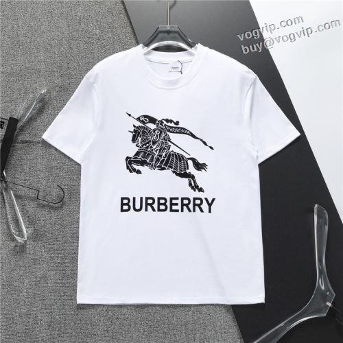 2024新作品 サイズ豊富 バーバリーブランドコピー BURBERRY 半袖Tシャツ 吸汗性に優れ