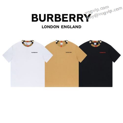 芸能人に愛用者続出 BURBERRY スーパーコピー n級品 2024お得低価 バーバリー 半袖tシャツ 配いろ 涼しい カジュアルクルーネック 半袖Tシャツ 3色可選