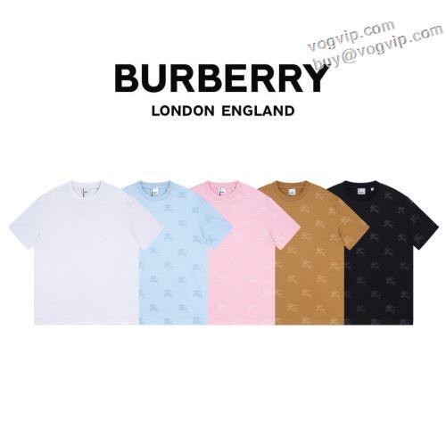 活用できるアイテム バーバリー BURBERRY 2024春夏モデル 偽物ブランド 半袖Tシャツ 5色可選 涼しい カジュアル 春 夏 薄手 Tシャツ