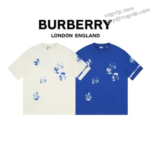 ブランド 偽物 通販 落ち着いた質感 バーバリー BURBERRY 2024春夏 半袖Tシャツ おしゃれ 春 夏 秋 スポーツ 2色可選