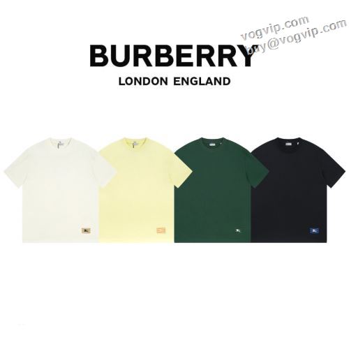 定番のアイテム 半袖Tシャツ 4色可選 2024春夏 バーバリー BURBERRY Tシャツ メンズ 半袖 半袖Tシャツ コピー ブランド