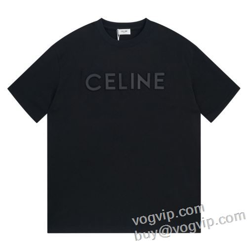 セリーヌ CELINEスーパーコピー 人気販売中 2024春夏季超人気 半袖Tシャツ 収縮性のある