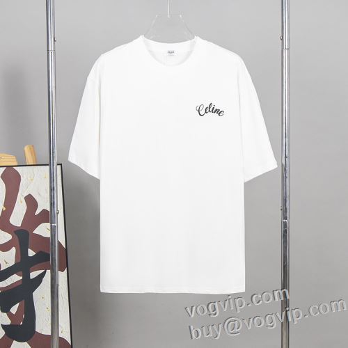 ポップ セリーヌ CELINE 半袖Tシャツ 2色可選 2024新作登場 ブランドコピー代引き専門店 優しく柔らかな肌触り