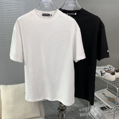 柔らかな質感 2024夏季 2色可選 クロムハーツ CHROME HEARTS 弾性が良好で 半袖Tシャツ ブランド コピー 販売
