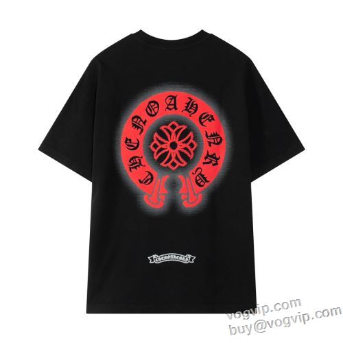 大人気再登場 最高品質のブランドコピー専門店 2024新款 クロムハーツ CHROME HEARTS 半袖Tシャツ 3色可選 体の運動機能を助け