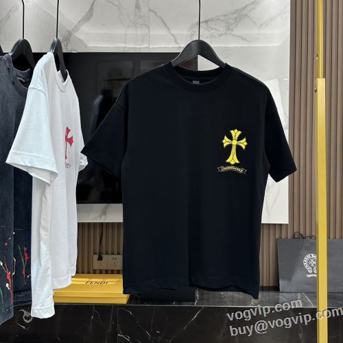 人気感謝SALE　 2024 半袖Tシャツ 2色可選 100%新品 吸汗速乾 クロムハーツ CHROME HEARTS 偽物ブランド