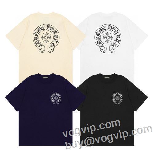 売れ筋！ クロムハーツ CHROME HEARTSブランド 偽物 通販 カラーラインナップ 半袖Tシャツ 4色可選 2024年モデル入荷
