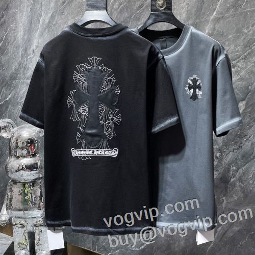 超レア コピー商品 クロムハーツ 汗を吸ってすぐ乾き 2024春夏新作 CHROME HEARTS 半袖Tシャツ 2色可選