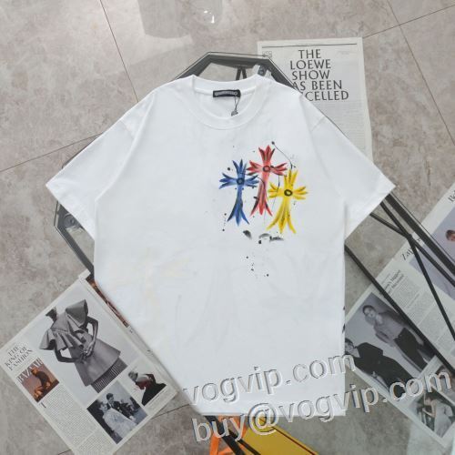 機能性も備えたアイテム 半袖Tシャツ 2色可選 クロムハーツコピーブランド CHROME HEARTS 2024春夏モデル 吸汗性に優れ