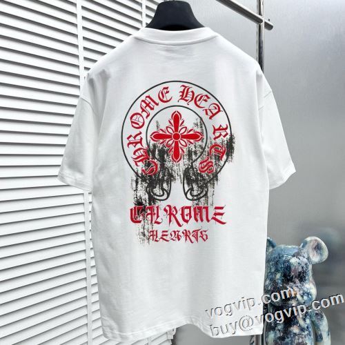 人気激売れ クロムハーツスーパーコピー 2024年モデル入荷 CHROME HEARTS 半袖Tシャツ 収縮性のある