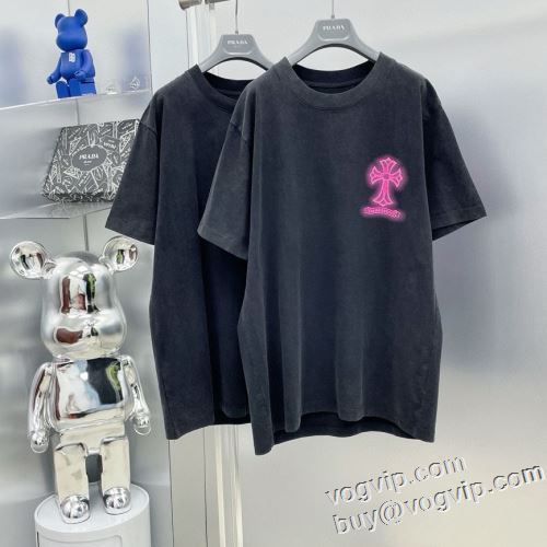 SALE開催 半袖Tシャツ 2色可選 クロムハーツコピー CHROME HEARTS 2024年モデル入荷 着回し度抜群