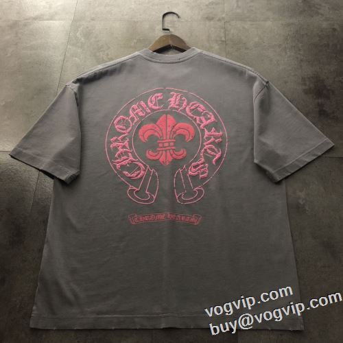 首胸ロゴ クロムハーツブランドコピー 半袖Tシャツ 2色可選 快適な着心地 CHROME HEARTS 2024春夏新作