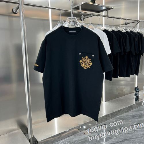大人気☆NEW!! CHROME HEARTS コピー 2024最新入荷 クロムハーツ 半袖Tシャツ 2色可選 細身のシルエット