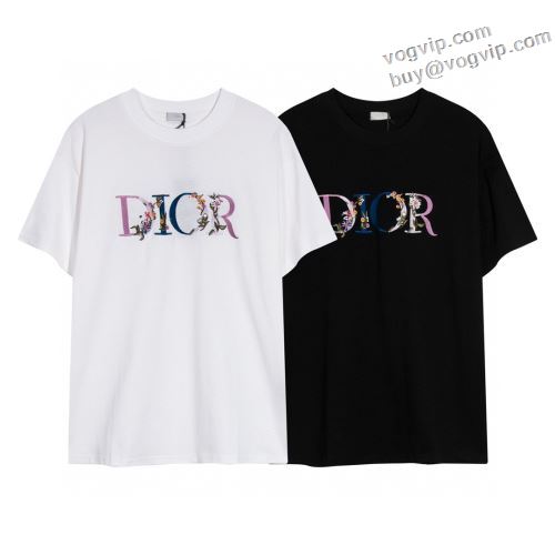 大人気☆NEW!! 半袖Tシャツ 2色可選 2024年モデル入荷 ディオール DIORコピー ブランド サマー おしゃれ 白Tシャツ 送料無料