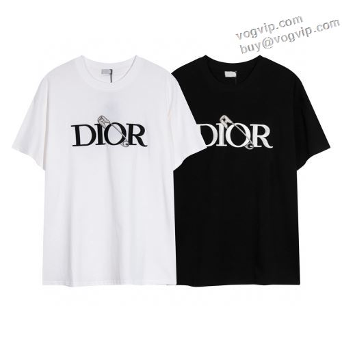 SALE!今季 ディオール DIORブランド 偽物 通販 半袖Tシャツ 優しく柔らかな肌触りのコットンで作られたグラフィックTシャツ 2色可選 2024年モデル入荷