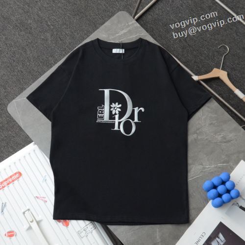 半袖Tシャツ 2024春夏 吸汗性に優れ ディオール DIOR 2色可選 コピー商品 高級感溢れるデザイン