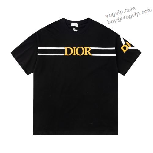 お洒落に魅せる スーパーコピー 激安 ディオール DIOR 2024爆買い新品 2色可選 半袖Tシャツ 柔らかい手触り