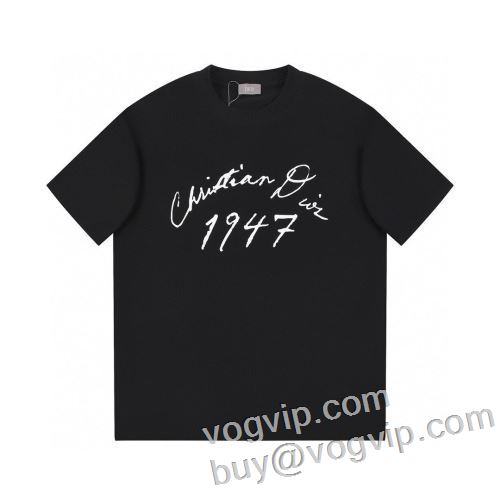 デザイン性の高い 半袖Tシャツ 2色可選 最高N級ブランドコピー ディオール DIOR 2024超激得新作 吸汗性に優れ