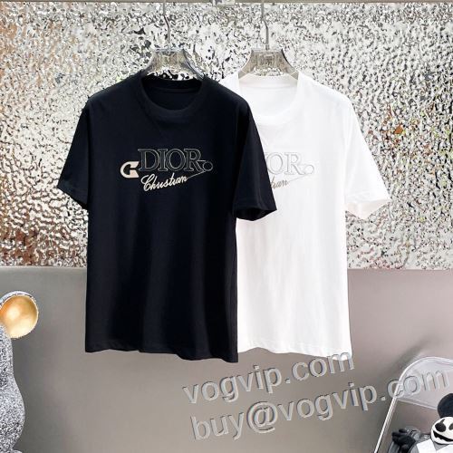半袖Tシャツ 2色可選 弾性が良好で ディオール ブランドコピー 2024 柔らかな質感
