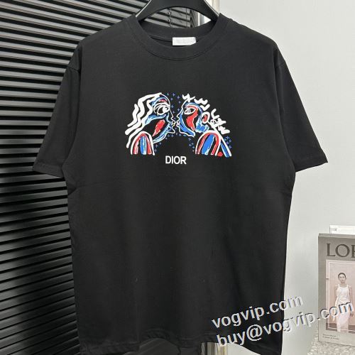 絶対オススメ? 2024人気セール 業界高品質スーパーコピー ディオール DIOR 肌に馴染みやすい 半袖Tシャツ 2色可選