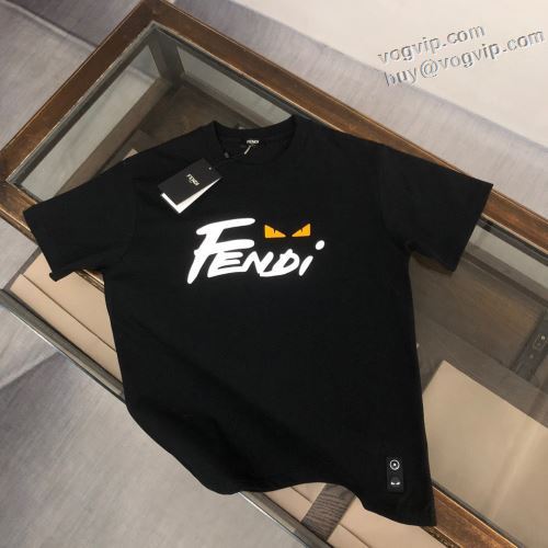 偽物ブランド 2024新款 フェンディ FENDI 超目玉 半袖Tシャツ 2色可選 海外限定ライン