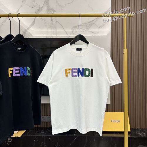 ブランドスーパーコピー 2024新款 フェンディ FENDI 半袖Tシャツ 快適 2色可選 早くも完売している