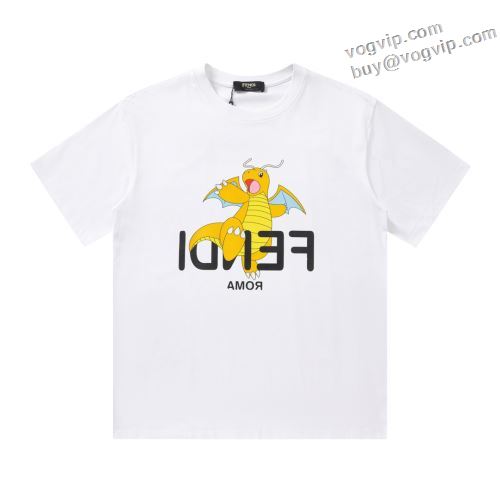 2024新款 今一番HOTな新品 ブランド コピー 2色可選 フェンディ FENDI 半袖Tシャツ 消臭抗菌効果がある