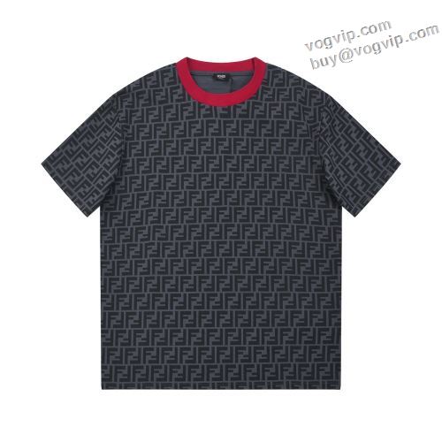 半袖Tシャツ ラックスした雰囲気 コピー ブランド 2024新款 フェンディ FENDI 2色可選 おしゃれに絶大な人気の