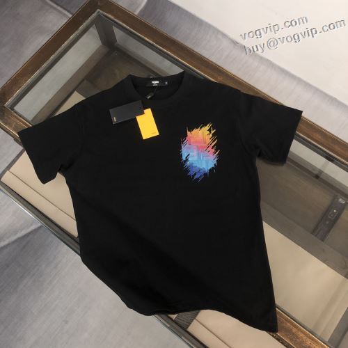 大人気再登場  フェンディ FENDI 半袖Tシャツ 天然が柔らかくて 3色可選 スーパーコピー 2024夏季