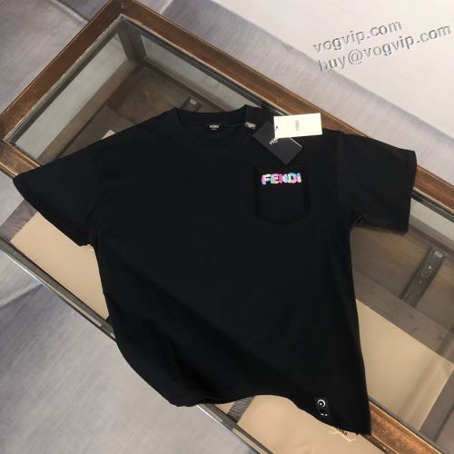 フェンディ FENDI 主役になる存在感 2024春夏 半袖Tシャツ 3色可選 人気スーパーコピーブランド Tシャツ メンズ 半袖 半袖Tシャツ