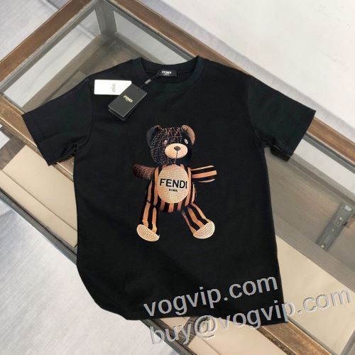 半袖Tシャツ 2色可選 使い勝手抜群 ブランドコピー代引き専門店 フェンディ FENDI 2024最新入荷 絶対オススメ?