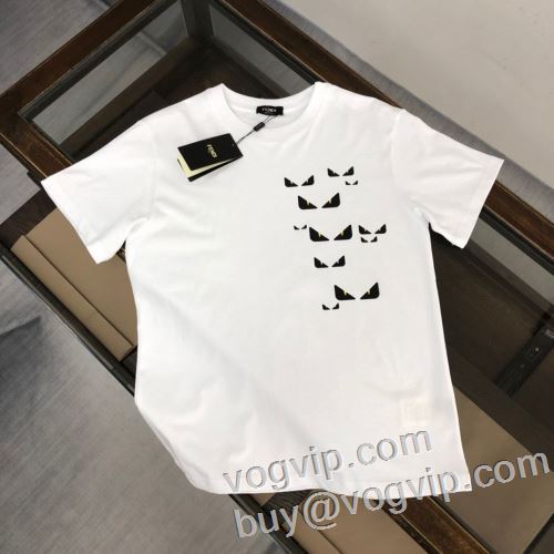 大注目! 半袖Tシャツ 2色可選 スーパーコピー n級品 フェンディ FENDI 2024HOT大得価 快適な着心地
