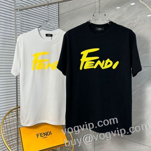 2024爆買い新作登場 選べる極上 半袖Tシャツ フェンディ FENDIコピーブランド 2色可選 オールシーズン活躍度満点の半袖プリントTシャツです