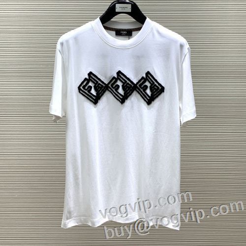 2024 オリジナル フェンディスーパーコピー 吸汗 速乾 カジュアル 涼しい 快適 半袖Tシャツ 2色可選