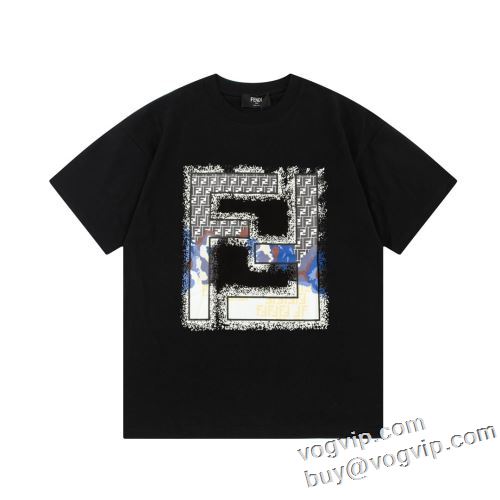 大人気アイテム!入手困難 フェンディ FENDI ブランドコピー代引き専門店 体の運動機能を助け 半袖Tシャツ 2色可選 2024お得100%新品