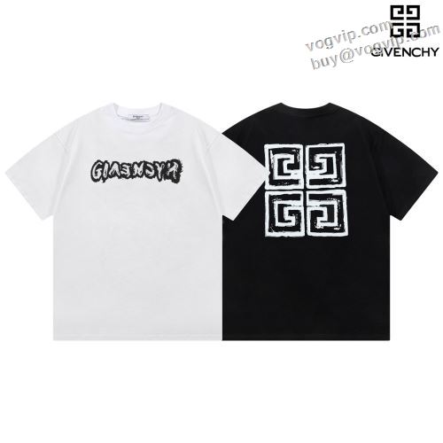 個性派 GIVENCHY 半袖Tシャツ 2色可選 2024春夏季超人気 ジバンシィコピー 吸汗性に優れ