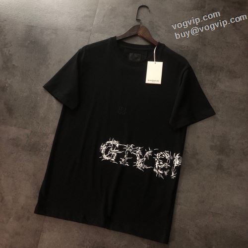 超人気美品◆ ジバンシィスーパーコピー 激安 2024新款 GIVENCHY ラックスした雰囲気 半袖Tシャツ 2色可選