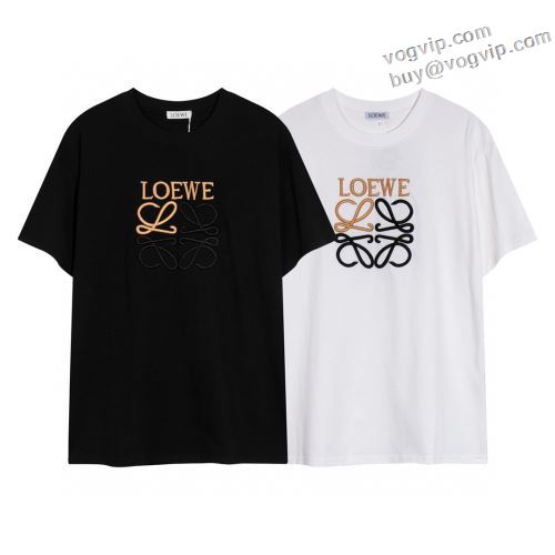 お気に入り ロエベ LOEWEスーパーコピー 2024年モデル入荷 半袖Tシャツ カジュアル 涼しい 快適 2色可選