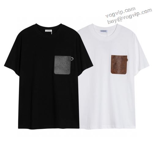 期間限定！最安値挑戦！ LOEWE偽物ブランド 2024春夏季超人気 ロエベ 半袖Tシャツ 2色可選 コットンで作られたグラフィックTシャツ