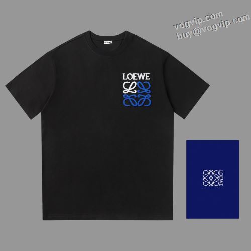 スーパーコピー n級品 大人のおしゃれに ロエベ LOEWE 2024新作登場 縦には伸びにくい 半袖Tシャツ 2色可選