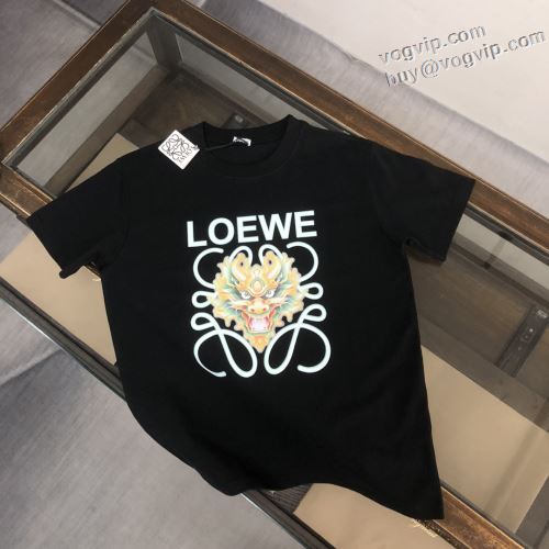 スーパーコピー優良サイト 優しいフィット感 2024新作登場 ロエベ LOEWE 半袖Tシャツ 2色可選 個性派