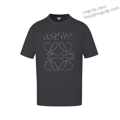 2024人気セール 超人気美品◆  半袖Tシャツ 2色可選 ロエベ LOEWE 偽物ブランド ジーンズ、チノパン、短パン、カジュアルスーツ、どれにではも合います