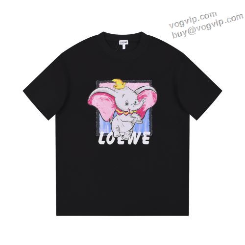 2024人気セール 肌に馴染みやすい 半袖Tシャツ 2色可選 ロエベ LOEWE ブランド 偽物 通販 存在感◎