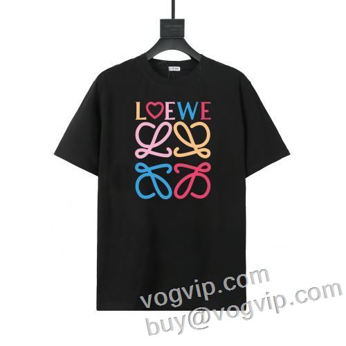 大人気アイテム！入手困難 半袖Tシャツ 着心地満点 2色可選 ロエベ 2024新作品 LOEWEスーパーコピー