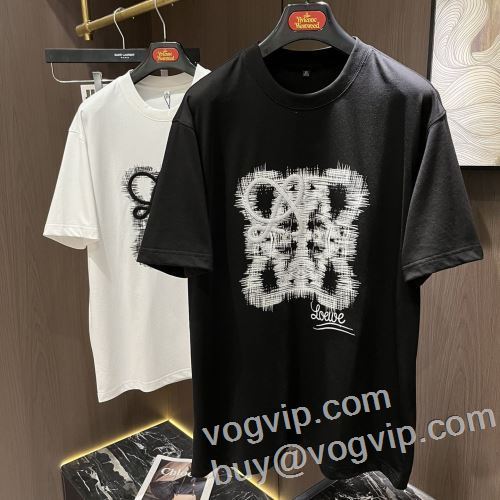 セレブ愛用の超人気商品 2024春夏季超人気 ロエベコピーブランド LOEWE 半袖Tシャツ 2色可選 乾きやすい